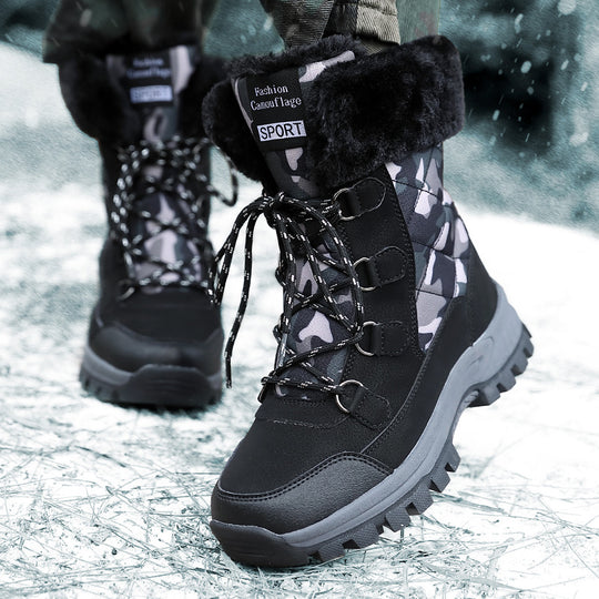 Damen isolierte Winterstiefel mit rutschfestem Profil und kuscheligem Innenfutter EB
