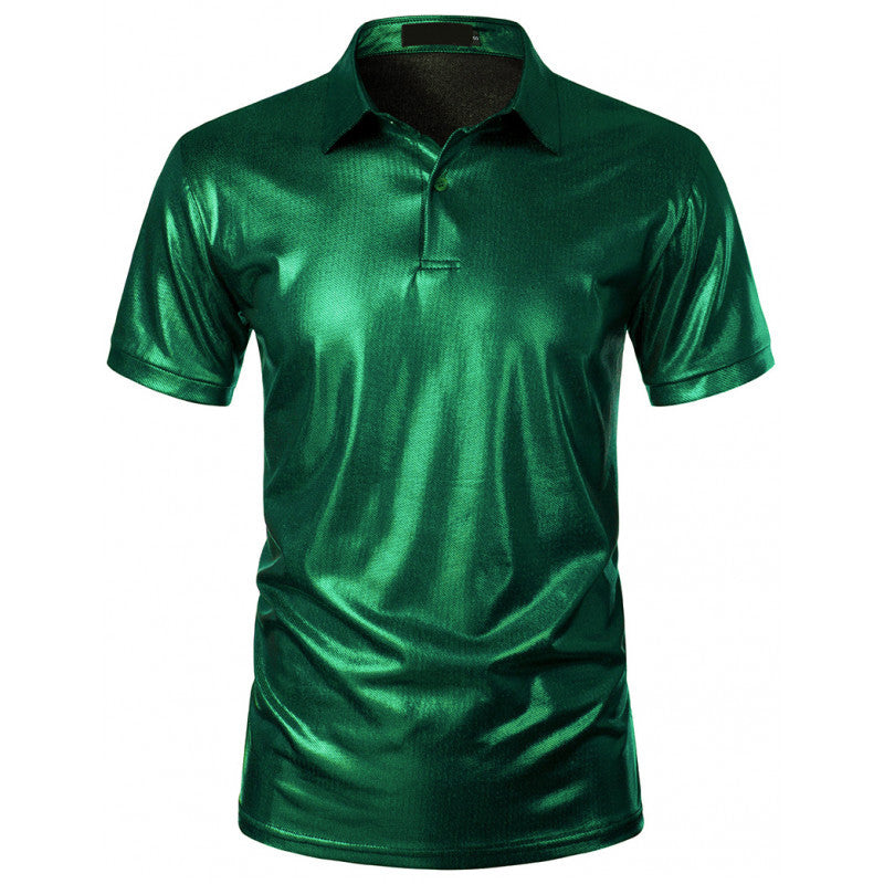 Herren Sport Polo-Shirt mit glänzender Oberfläche und atmungsaktiver Funktionalität EB
