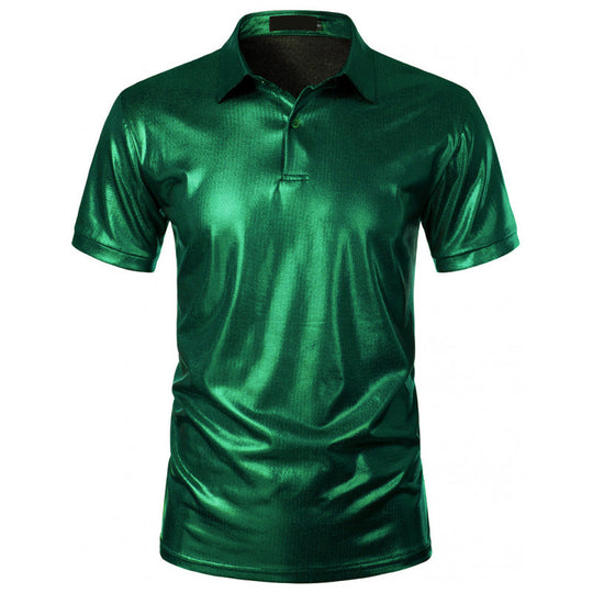 Herren Sport Polo-Shirt mit glänzender Oberfläche und atmungsaktiver Funktionalität EB