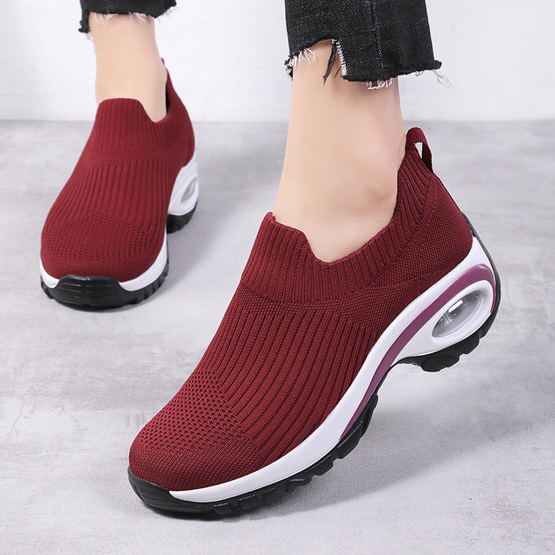 Damen Komfortable Slip-On Laufschuhe mit dämpfender Sohle EB