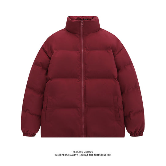 Unisex nan wattierte Steppjacke mit Stehkragen, zwei Taschen und elastischen Bündchen EB