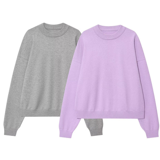 Damen lässiger Sweatshirt mit engem Kragen EB