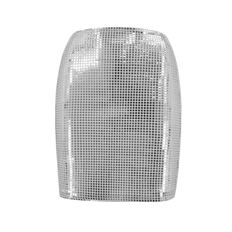 Damen Glitzernder Paillettenrock EB