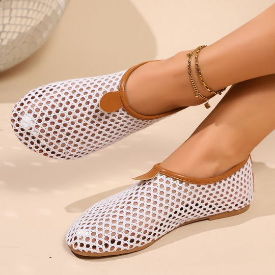 Damen Clogs mit buntem Netzdesign und rutschfester Sohle EB