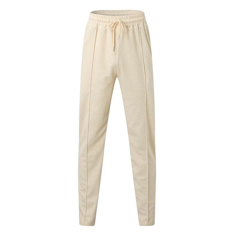 Damen bequeme Stretch-Jogginghose mit hohem Bund und Kordelzug EB