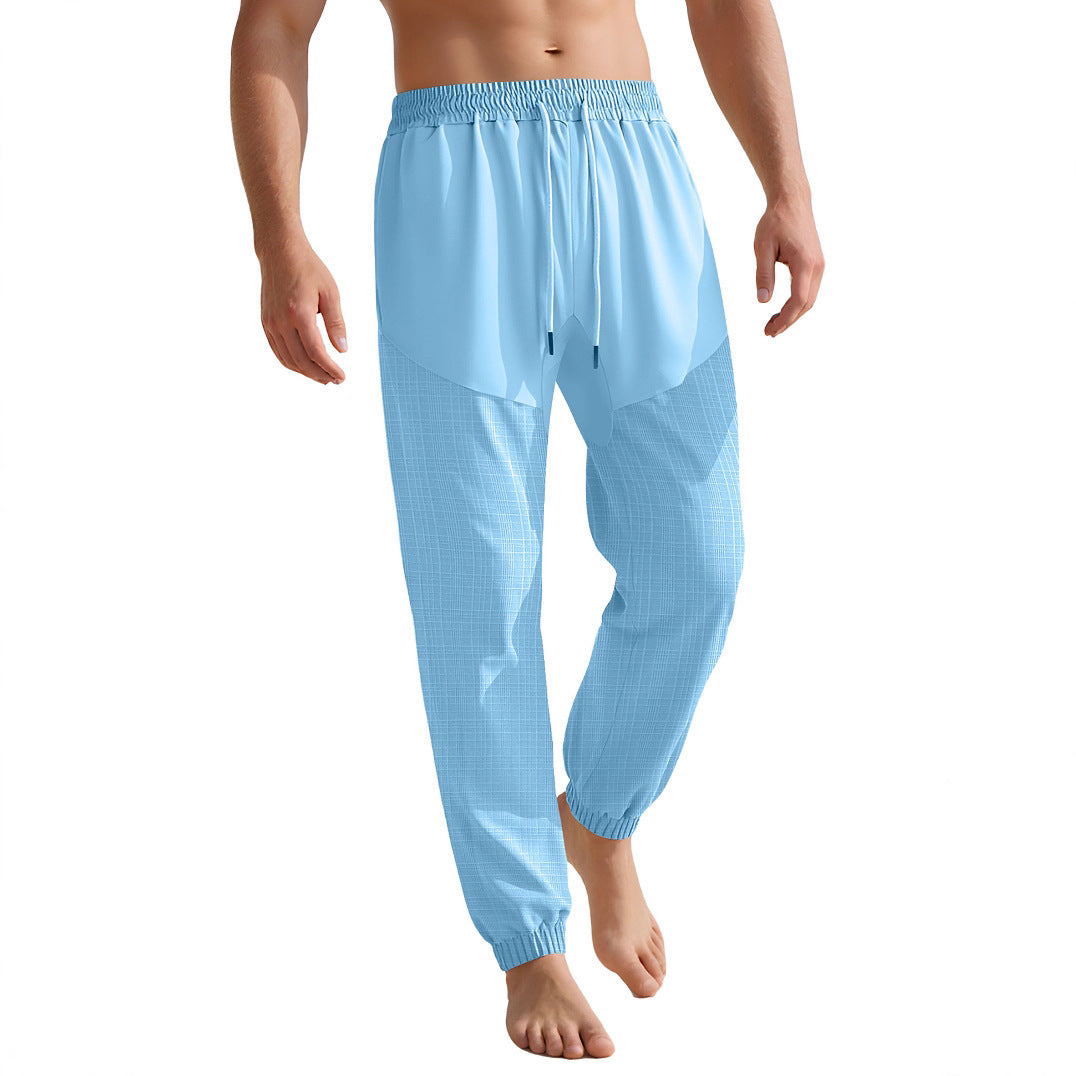 Damen sportliche Jogginghose mit elastischem Bund und strukturiertem Design EB