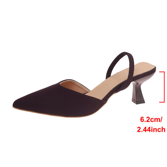 Damen Slingback-Pumps mit elegantem Stiletto-Absatz und spitzem Design EB