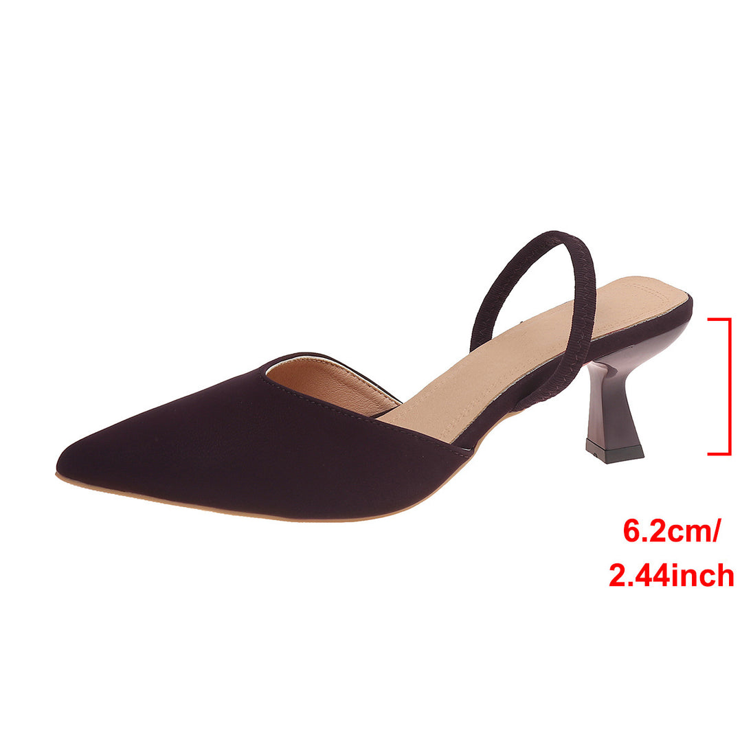Damen Slingback-Pumps mit spitzem Zehenbereich und modernem Blockabsatz EB