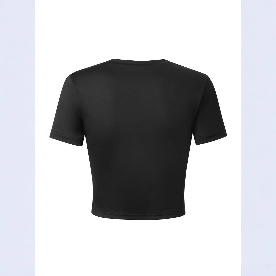 Damen T-Shirt mit stylischem Sternmotiv und Leo-Print EB