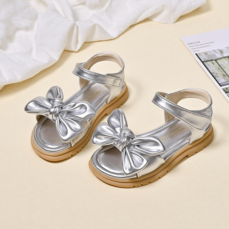 Damen Komfortable Sandalen mit dekorativen Schleifen EB