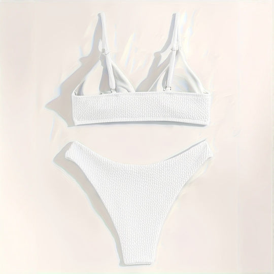 Damen Triangle-Bikini mit Struktur und schmalen Trägern EB
