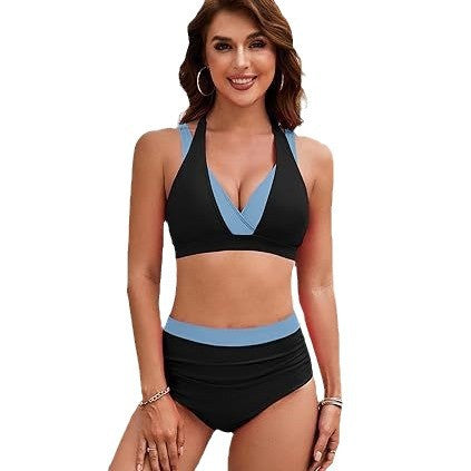 Damen Sport-Bikini mit hohem Bund EB
