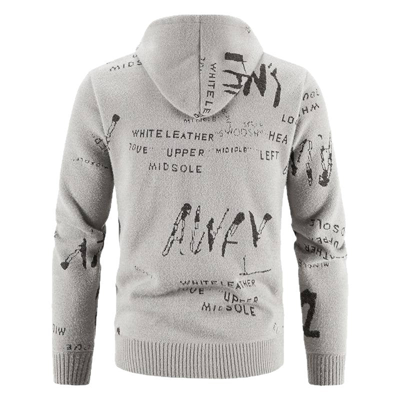 Herren modische Kapuzenjacke mit kreativem Print EB