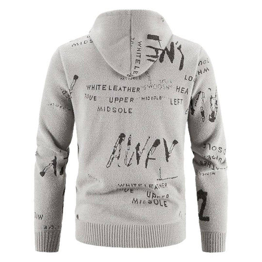 Herren modische Kapuzenjacke mit kreativem Print EB