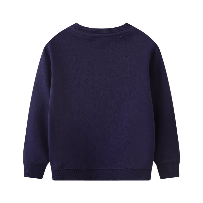 Jungen Sweatshirt mit buntem Dinosaurier-Applikationen EB