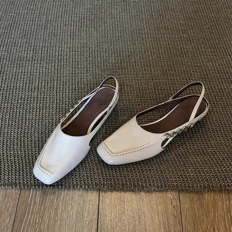 Damen Slingpumps mit eleganter Naht und modischen Schnallen EB