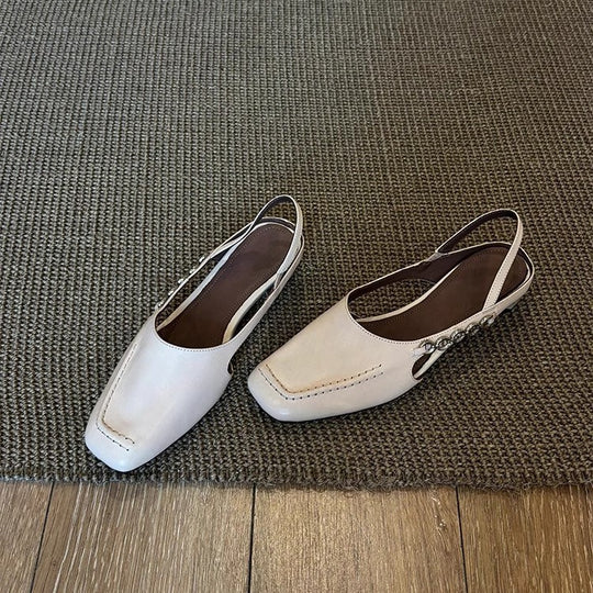 Damen Slingpumps mit eleganter Naht und modischen Schnallen EB