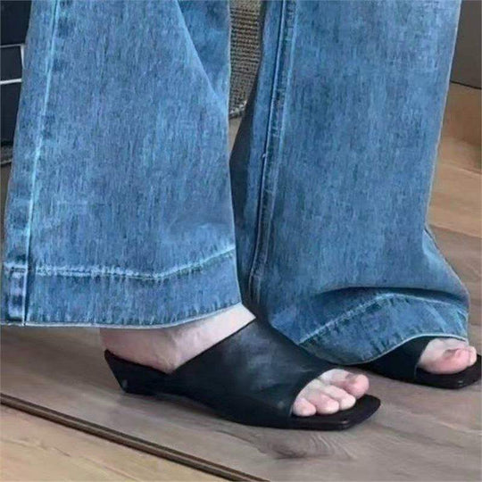 Damen bequeme Mules mit elegantem Riemendesign EB