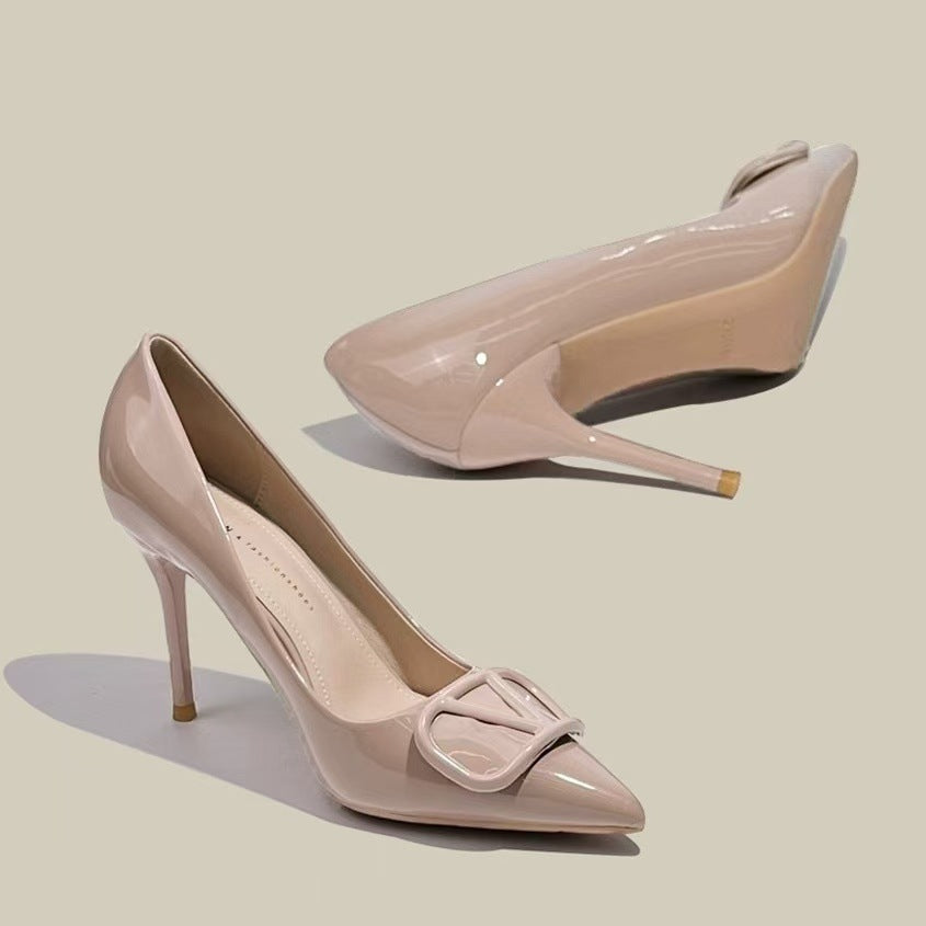 Damen elegante High Heels mit raffinierter Schleifenapplikation EB
