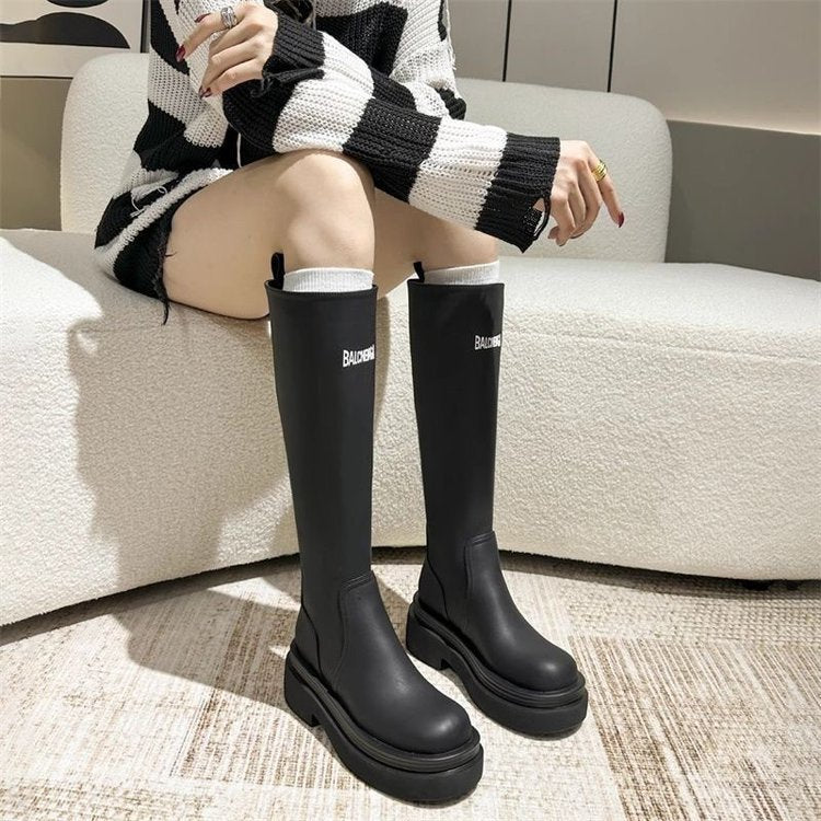 Damen Strapazierfähige und modische Stiefel mit hohem Schaft EB