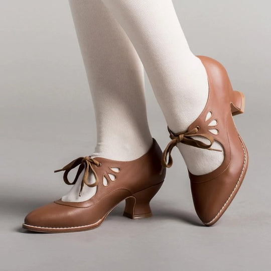Damen elegante Ballerinas mit komfortablem Absatz EB