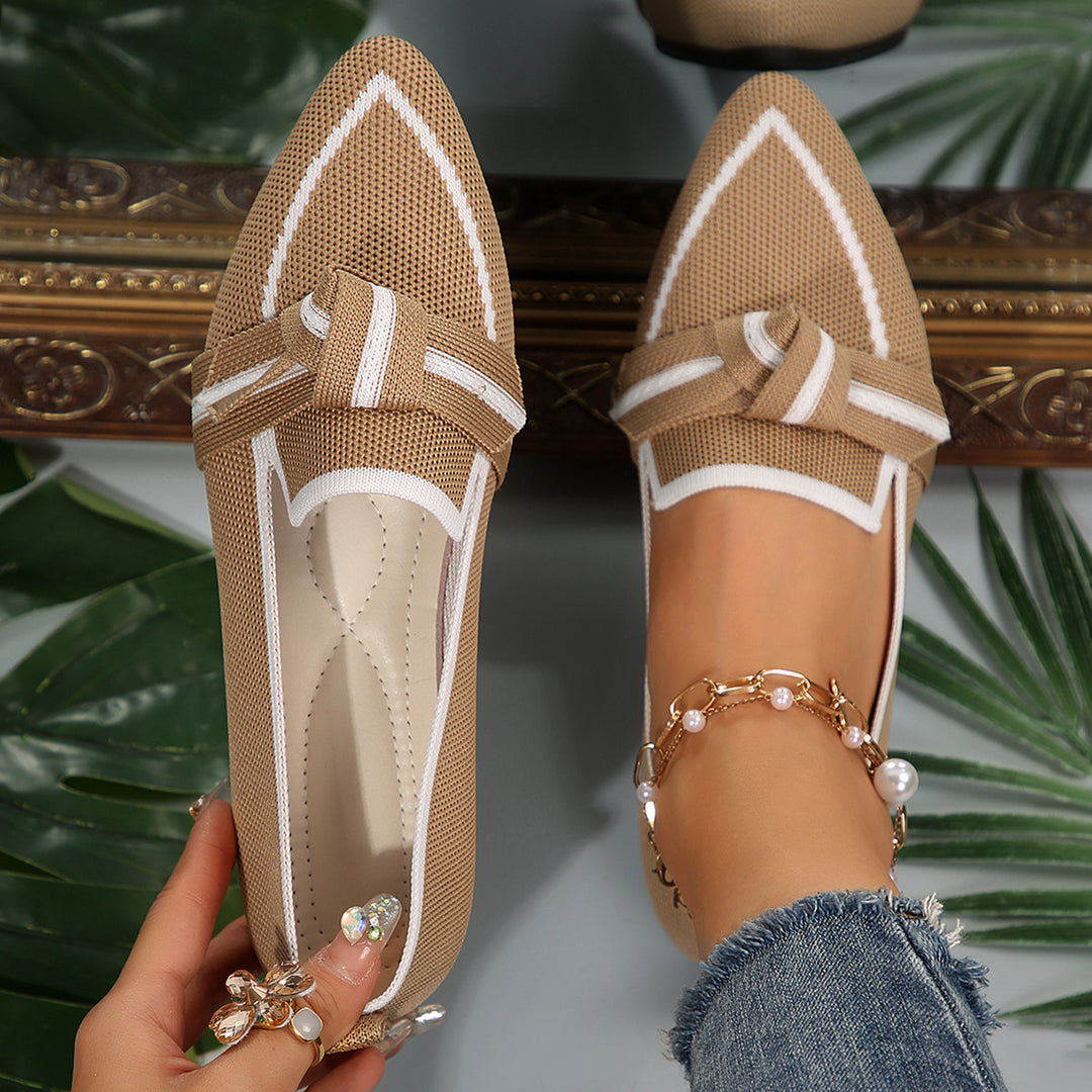 Damen bequeme Slip-On Mokassins mit modischen Details EB