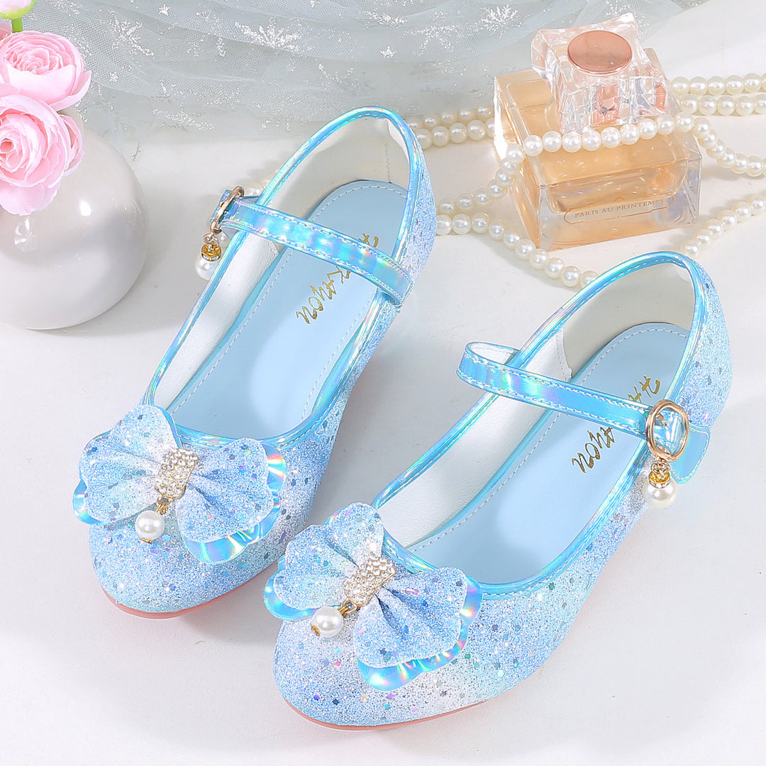 Mädchen Elegante Ballerina-Schuhe mit funkelnden Schleifen und Strass EB
