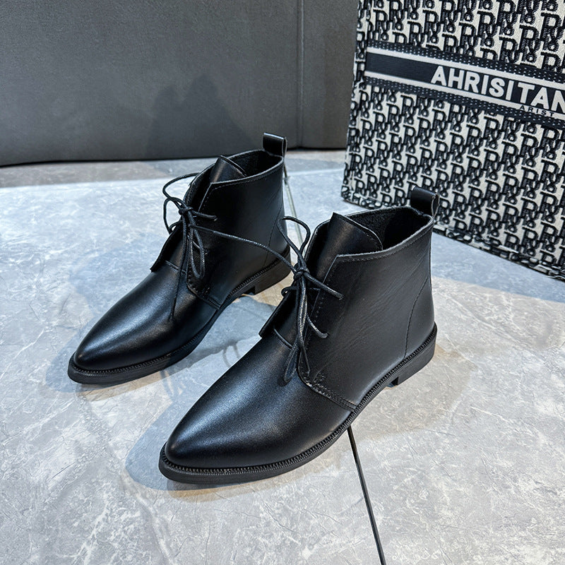 Damen elegante Stiefeletten mit spitzem Zehenbereich und hochwertigem EB