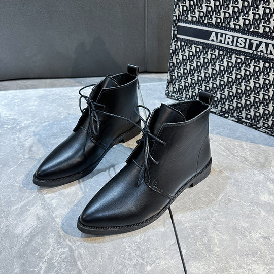 Damen elegante Stiefeletten mit spitzem Zehenbereich und hochwertigem EB