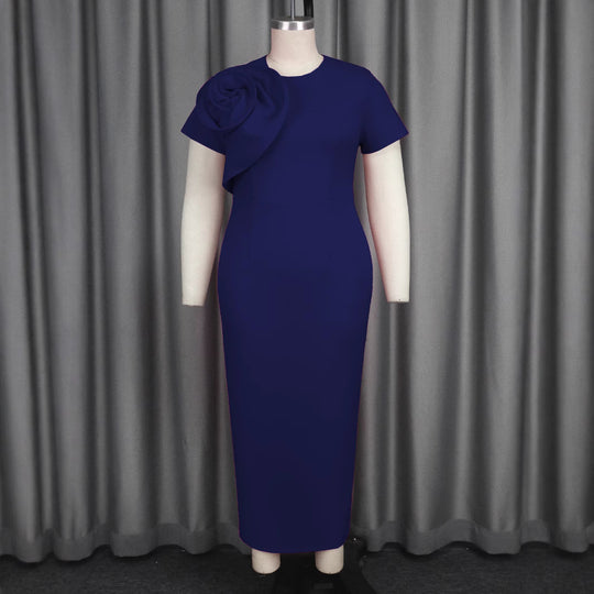 Damen Elegantes Maxikleid mit floralem Rüschendetail EB