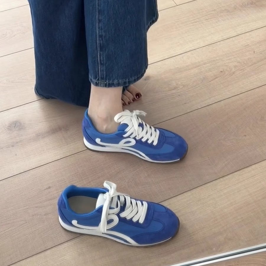 Damen sportliche Sneakers mit atmungsaktiver Mesh-Oberfläche und dämpfender Sohle EB