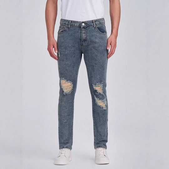 Herren Destroyed Jeans mit modischem Used-Look EB