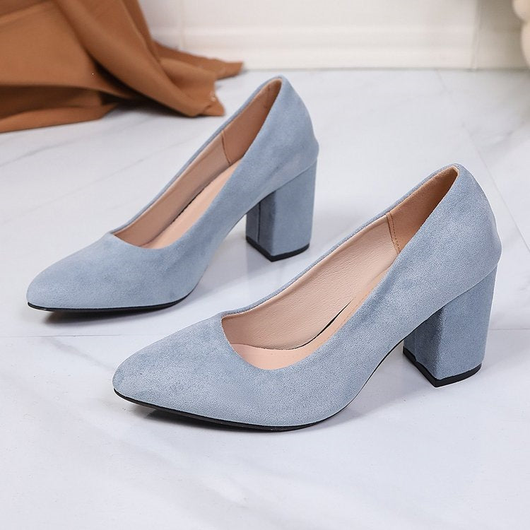 Damen Elegante Pumps mit modernem Blockabsatz EB
