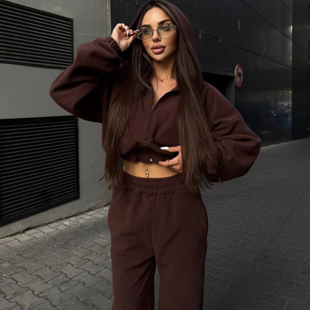 Damen Urbaner Oversized Jumpsuit mit Kapuze EB