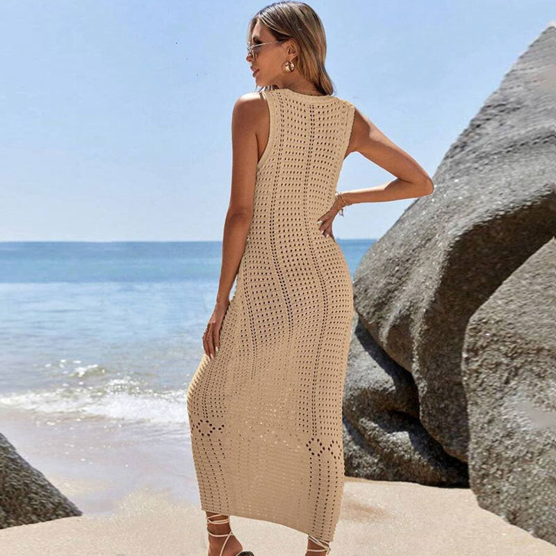 Damen gehäkeltes Sommer-Maxikleid EB