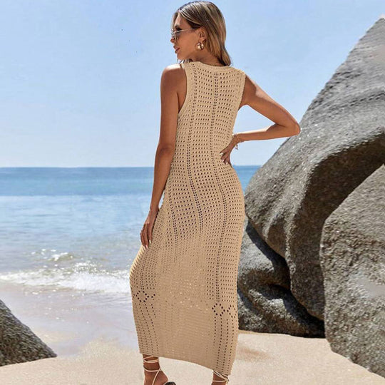 Damen gehäkeltes Sommer-Maxikleid EB