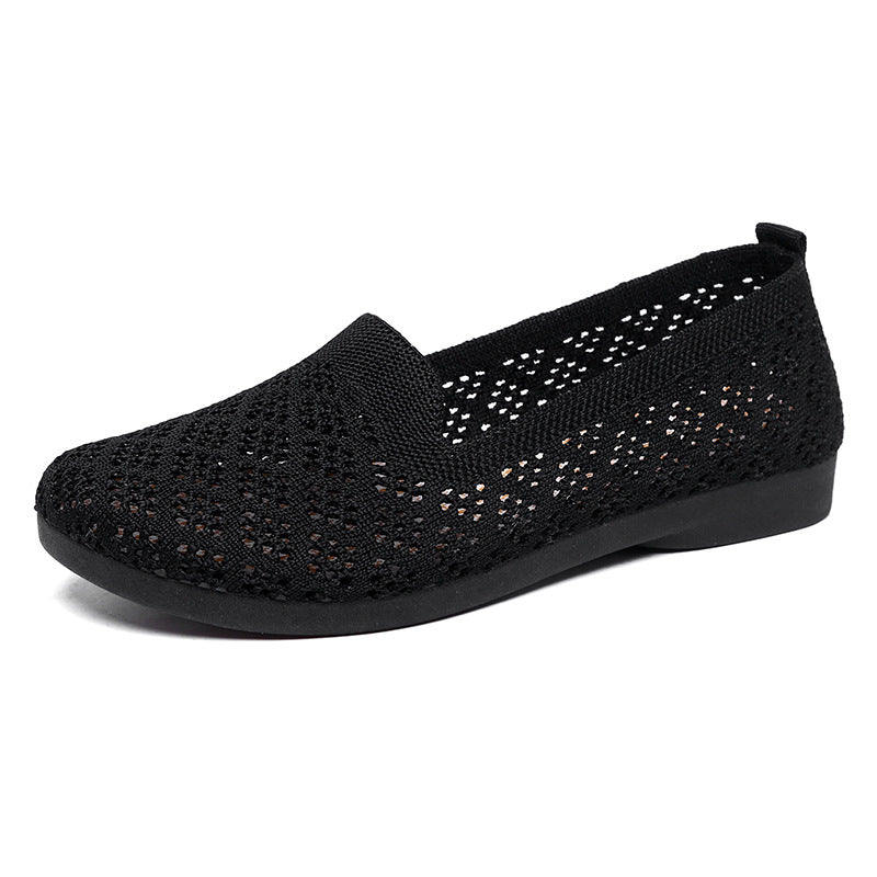 Damen atmungsaktive Slip-On Ballerinas aus luftdurchlässigem Material EB