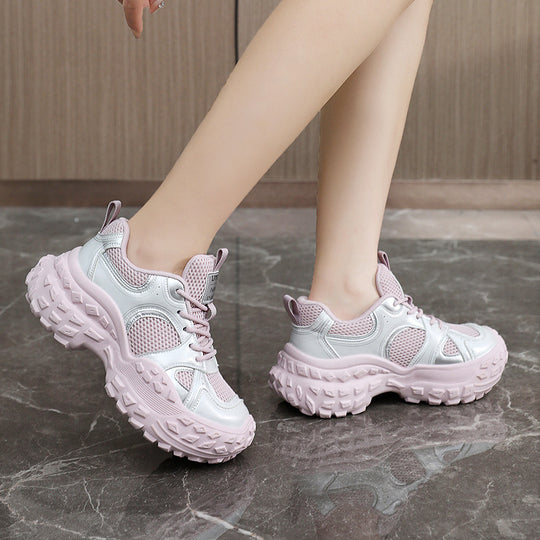 Damen atmungsaktive Freizeitsneaker mit dämpfender Sohle und modernem Laufdesign EB