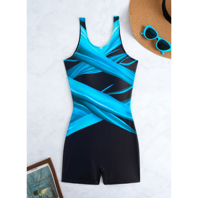 Damen Sportlicher Schwimmanzug mit stylischem Grafikdesign EB