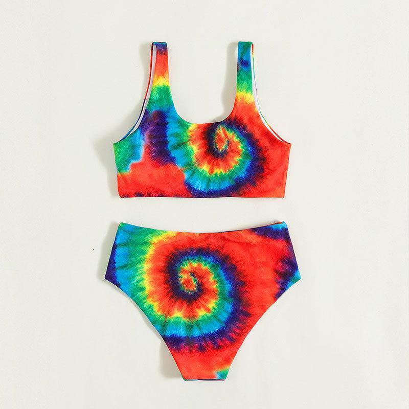 Damen Bikini-Set mit lebhaftem Spiralmuster EB