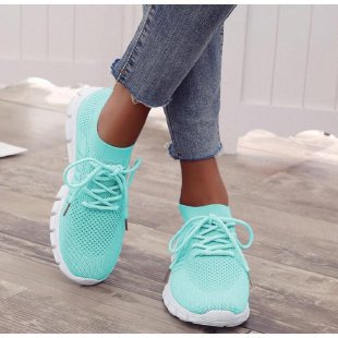 Damen atmungsaktiver Strick-Sneaker mit flexibler Segmentsohle und Komfortfußbett EB