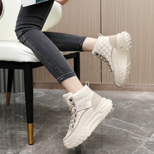 Damen Hohe Sneaker mit kuscheligem Innenfutter und rutschfester Sohle EB