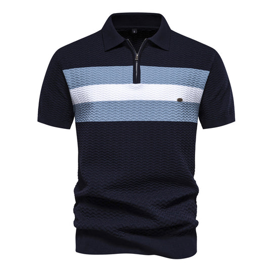 Herren Polo-Shirt mit modernen Strukturmustern EB