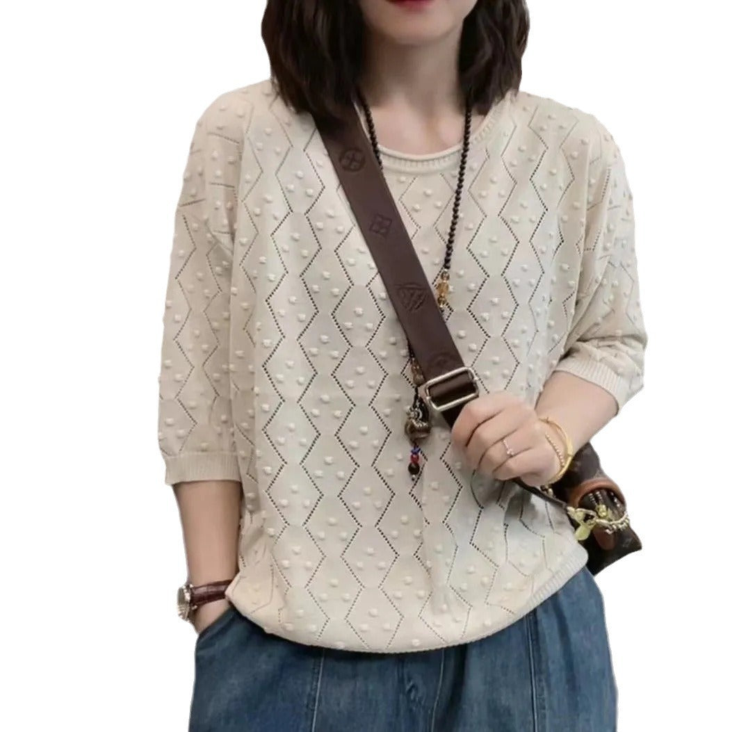 Damen Feinstrickpullover mit dekorativem Strukturdesign und lässigem Schnitt EB