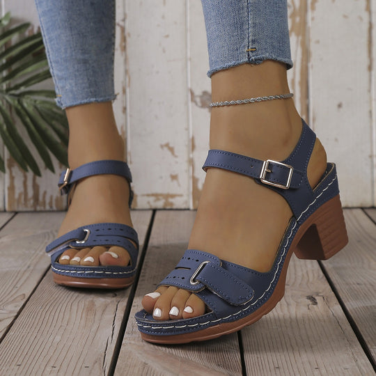 Damen Komfortable Sandalen mit verstellbaren Riemen EB