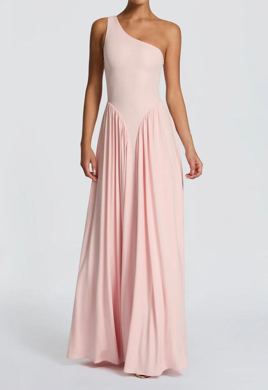 Damen Maxi-Kleid mit schulterfreiem Design und fließendem Stoff EB