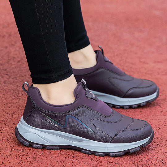 Damen Leichte Slip-On Fitnessschuhe mit rutschfester Sohle EB