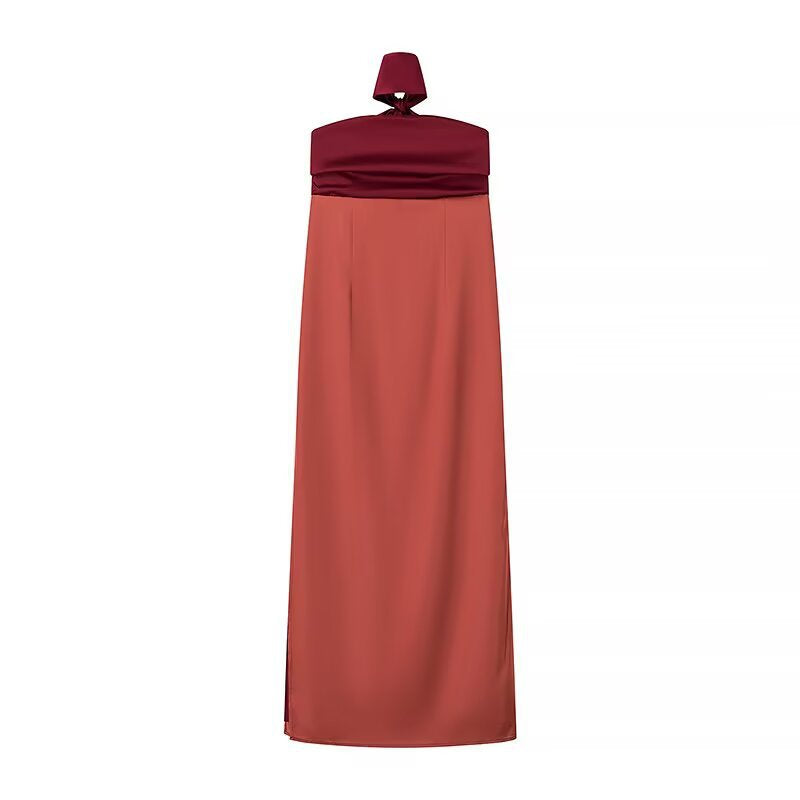 Damen Maxikleid mit schickem Taillenausschnitt und fließendem Design EB