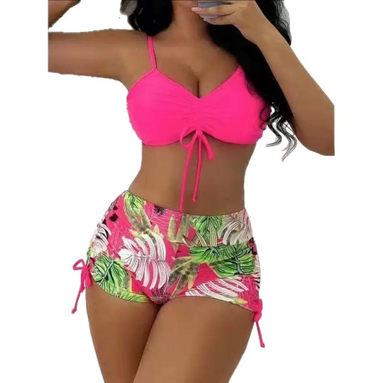 Damen Bikini-Set mit verstellbarem Oberteil und hohem Bund EB