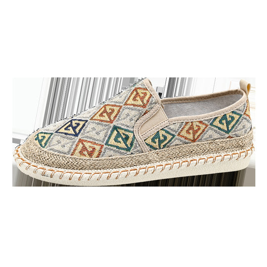 Damen Slip-On Espadrilles mit kunstvoller Stickerei EB